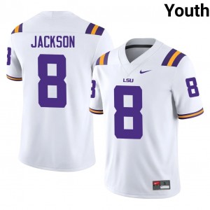 Ja'Keem Jackson #8 Fighting Tigers Jersey | Exclusive White College Football Youth Stitched 71863107