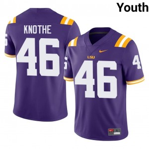 Seth Knothe #46 Louisiana State Jersey | Gameday Purple College Football Youth Stitch 14345344