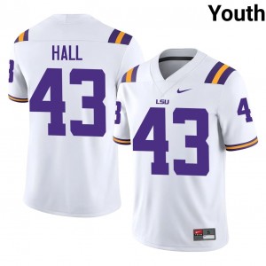 Fighting Tigers Silas Hall #43 White Jersey | Premium Stitched NCAA Football Youth Apparel 77200013