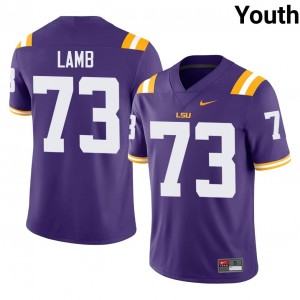#73 Adrian Lamb Geaux Tigers Purple Jersey | Classic Swen Youth Player Football Gear 59114186
