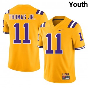 Brian Thomas Jr. #11 LSU Tigers Jersey | Exclusive Gold College Football Youth Embroidery 55261460