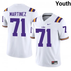 #71 Brysten Martinez Fighting Tigers White Jersey | Elite Stitched Youth Player Football Gear 14639187