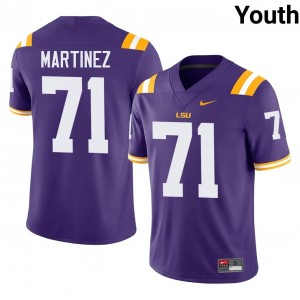 Purple Brysten Martinez #71 LSU Jersey | Youth High School Football Licensed Stitch 93169308