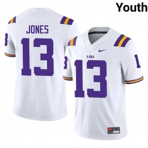 Dilin Jones #13 LSU Tigers Jersey | Exclusive White College Football Youth Stitched 56622620