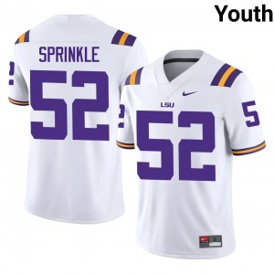 Ja'Quan Sprinkle #52 Fighting Tigers Jersey | Exclusive White College Football Youth Stitched 42597073