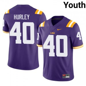 John Hurley #40 Geaux Tigers Jersey | Pro-Grade Purple College Football Youth Swen 33670035