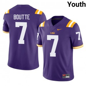 Kayshon Boutte #7 Fighting Tigers Jersey | Exclusive Purple College Football Youth Swen 60822456