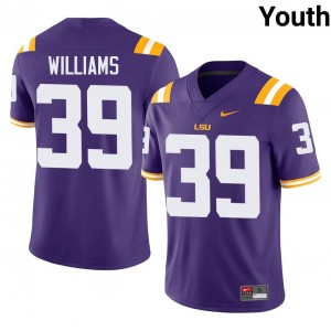 LSU Tigers Lavonte Williams #39 Purple Jersey | Premium Swen NCAA Football Youth Apparel 79980463
