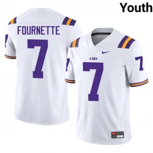 Top-Tier Leonard Fournette #7 Geaux Tigers White Jersey | Youth University Football Stitched Fan Gear 98602258