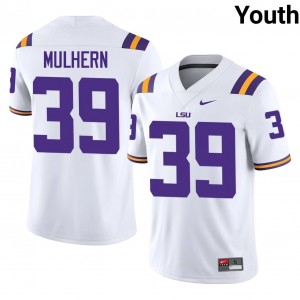 Geaux Tigers Mack Mulhern #39 White Jersey | Essential Stitched NCAA Football Youth Apparel 11068180