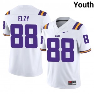 Louisiana State Malik Elzy #88 White Jersey | Genuine Stitched NCAA Football Youth Apparel 31427394
