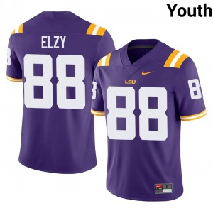 #88 Malik Elzy LSU Tigers Purple Jersey | Elite Swen Youth Player Football Gear 74757688