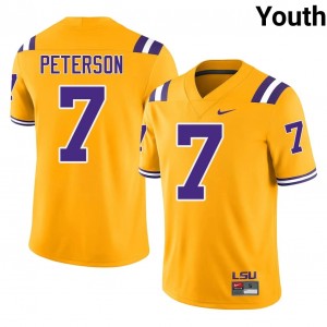 LSU Tigers Patrick Peterson #7 Gold Jersey | Premium Embroidery NCAA Football Youth Apparel 70771844