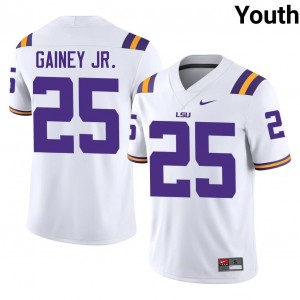 Fighting Tigers Rod Gainey Jr. #25 White Jersey | Premium Stitched NCAA Football Youth Apparel 41833618