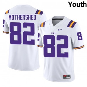 #82 Roman Mothershed LSU White Jersey | Authentic Stitched Youth Player Football Gear 59296467