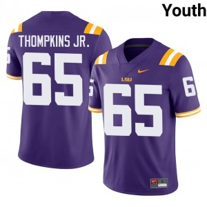 Geaux Tigers Sean Thompkins Jr. #65 Purple Jersey | Essential Swen NCAA Football Youth Apparel 74893401