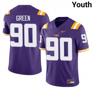 Stephiylan Green #90 Geaux Tigers Jersey | Pro-Grade Purple College Football Youth Swen 74897511