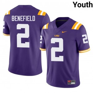 #2 Ty Benefield Geaux Tigers Purple Jersey | Classic Swen Youth Player Football Gear 90198409