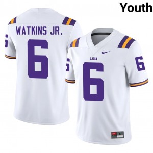 Winston Watkins Jr. #6 LSU Tigers Jersey | Gameday White College Football Youth Stitched 17981711