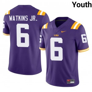 Fighting Tigers Winston Watkins Jr. #6 Purple Jersey | Premium Swen NCAA Football Youth Apparel 79455935